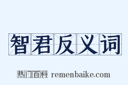 智君反义词是什么意思的图片